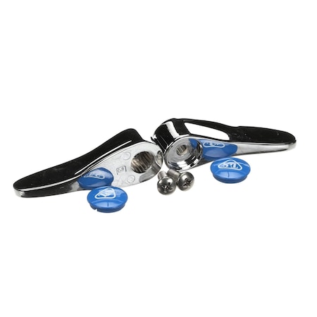 T&S Brass New-Style Lever Handles, Blue Indexes (T&S Logo), 001636-45NS-M2